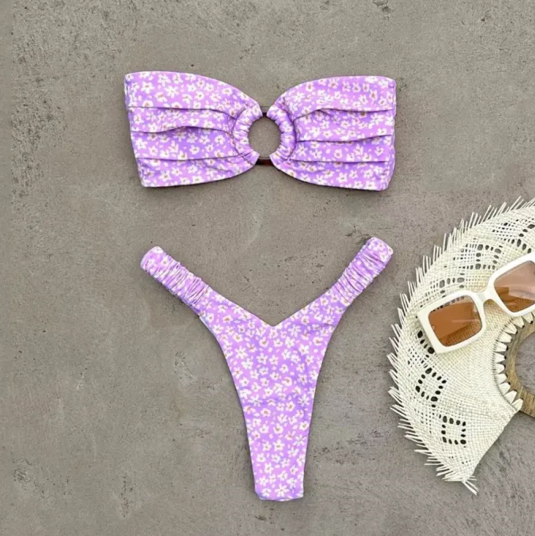 Bikini Plisado Estampado