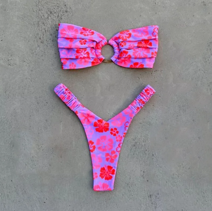 Bikini Plisado Estampado