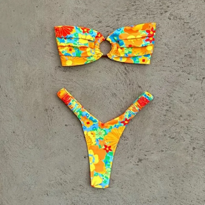 Bikini Plisado Estampado